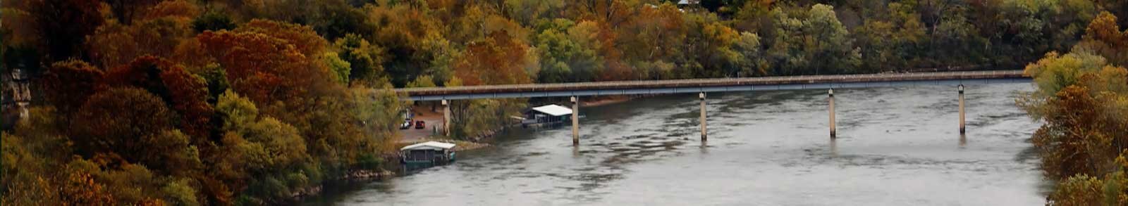 Arial photo of the White River at Calico Rock